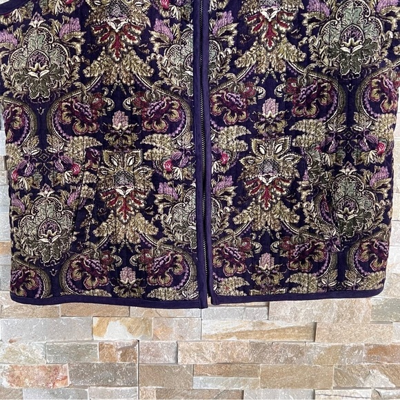 Tabi Vintage Grandma Paisley Quilted Vest M - Picture 3 of 8